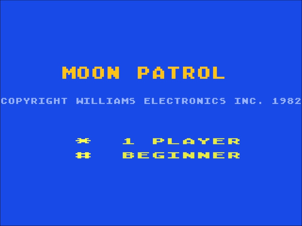 Title Screen of Moon Patrol for Atari 5200